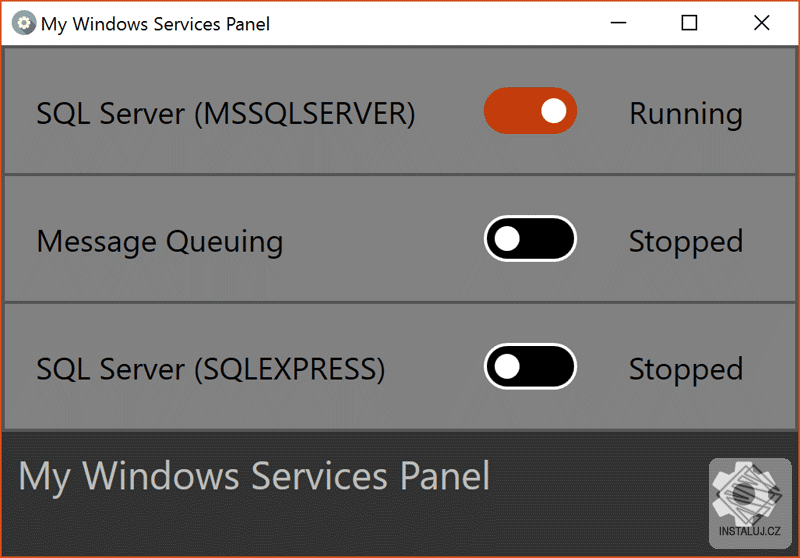 My Windows Services Panel