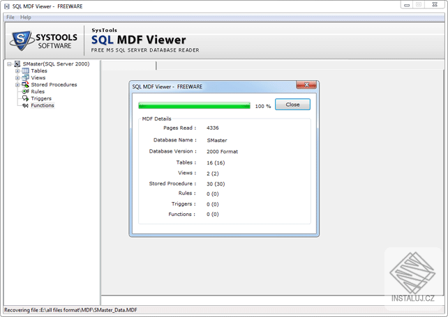 SysTools SQL MDF Viewer