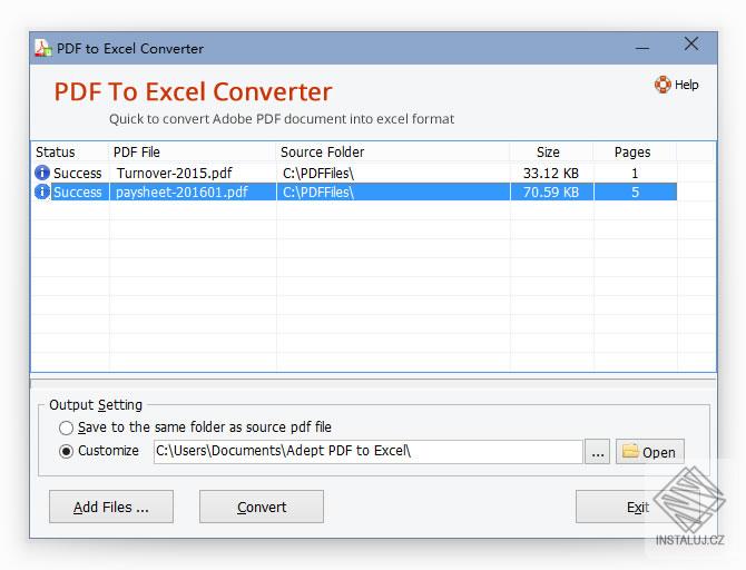 Adept PDF Excel Converter