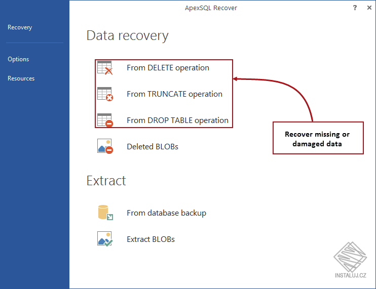 ApexSQL Recover