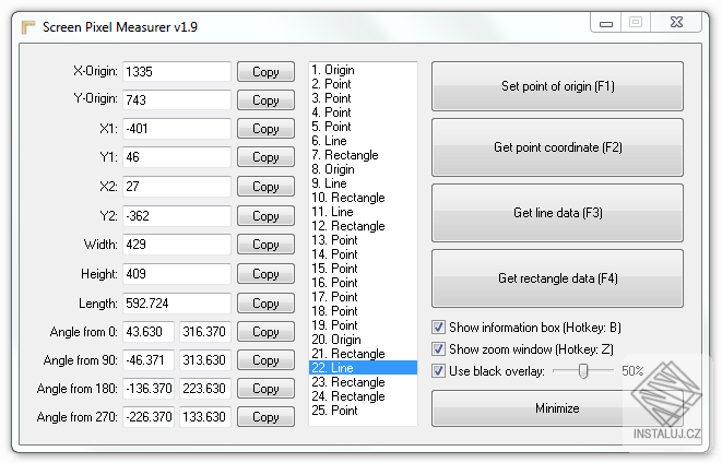 Screen Pixel Measurer
