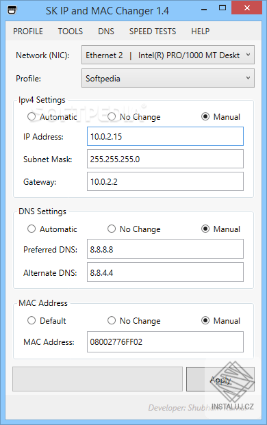 SK IP and MAC Changer