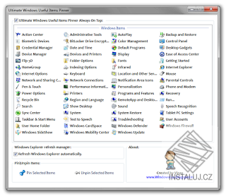 Ultimate Windows Useful Items Pinner