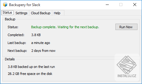 Backupery for Slack