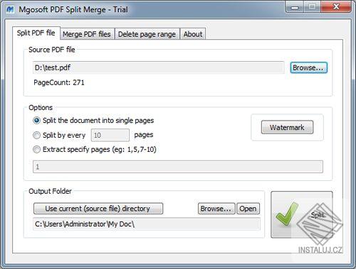 Mgosoft PDF Split Merge