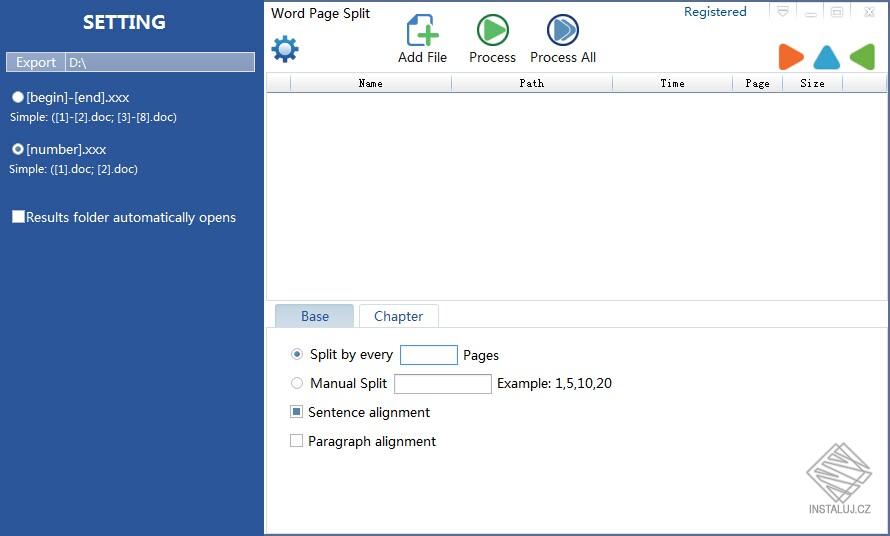 MS Word Pages Split