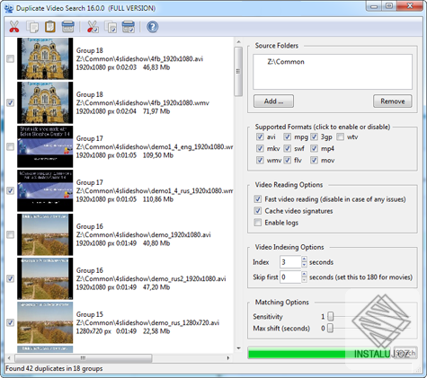 Duplicate Video Search