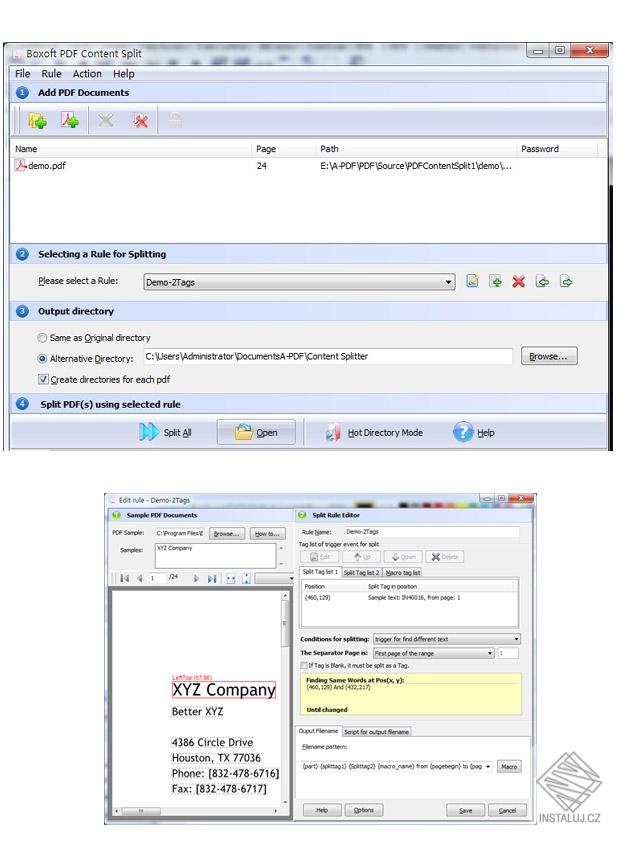 Boxoft PDF Content Split
