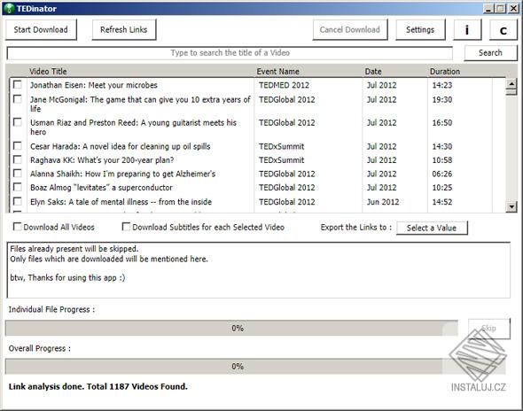 TED Talks Downloader