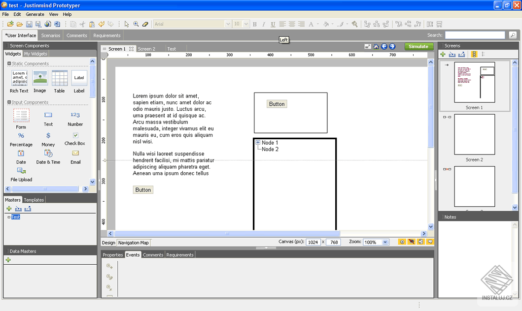 Justinmind Prototyper Pro