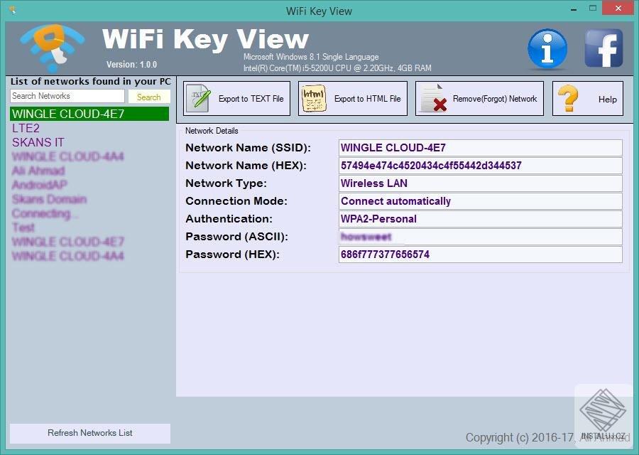 Wifi Key View