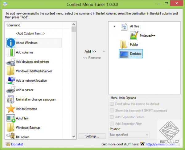 Context Menu Tuner