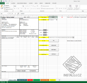 Faktura v Excelu