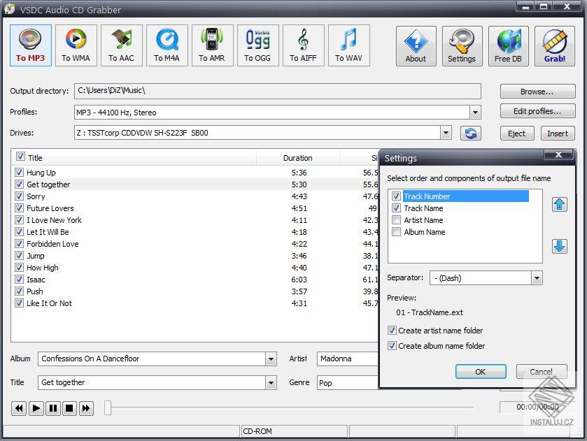 VSDC Free Audio CD Grabber