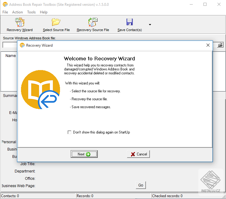 Address Book Repair Toolbox