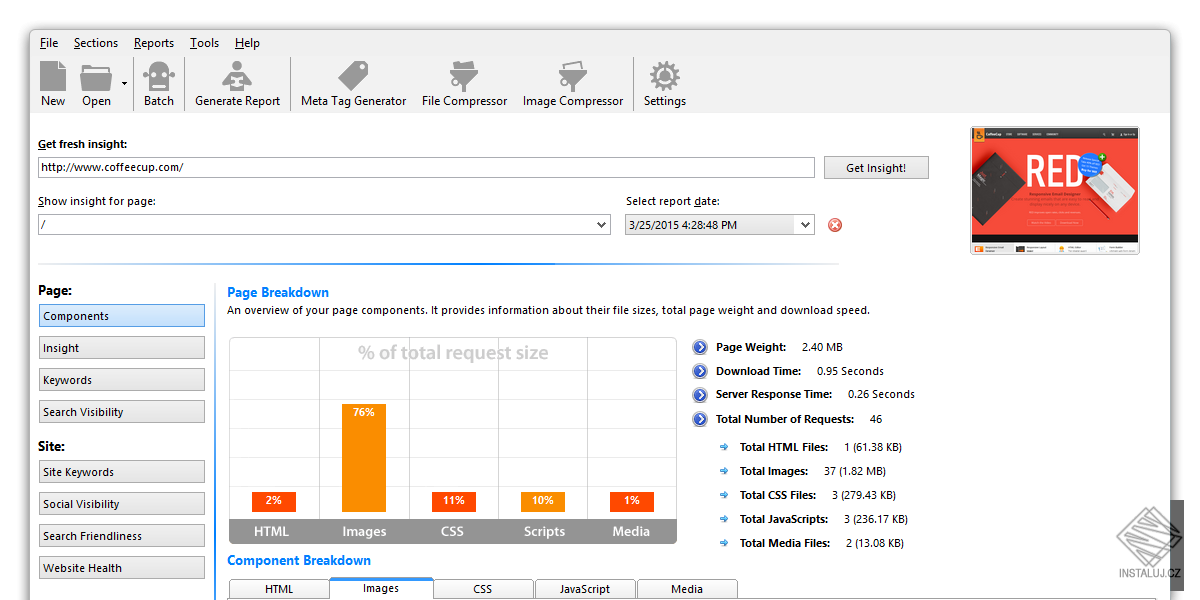 CoffeeCup Website Insight