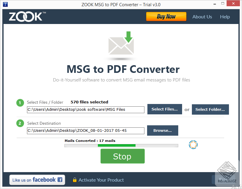 ZOOK MSG to PDF Converter