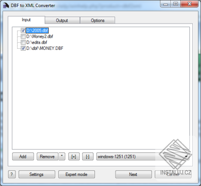 DBF to XML Converter