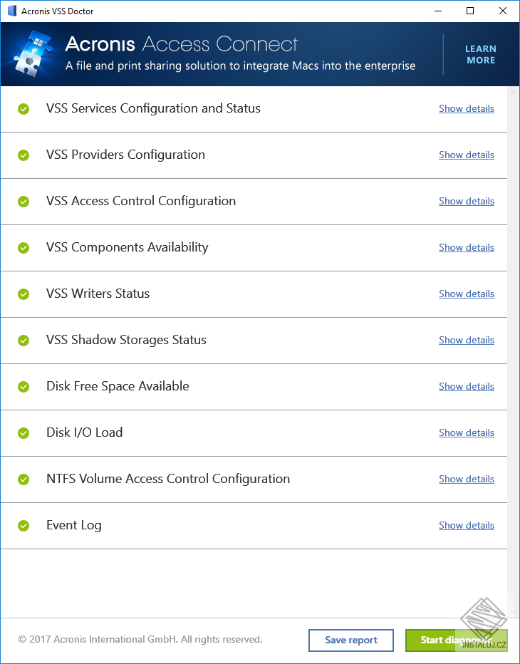 Acronis VSS Doctor