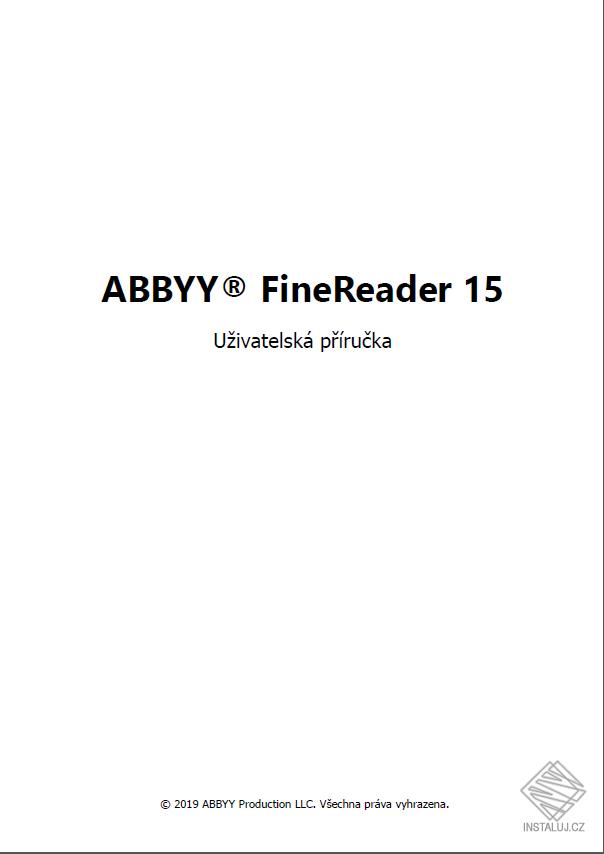 Manuál ABBYY FineReader