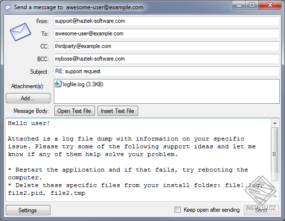 SMTP Mail Sender