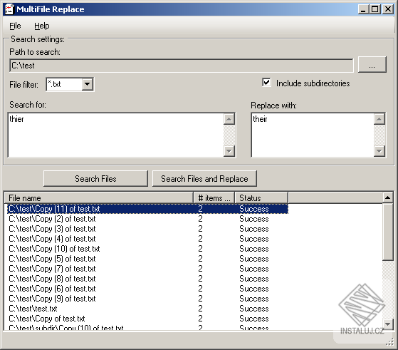 MultiFile Replace
