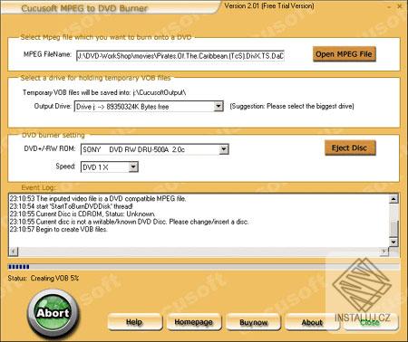 Cucusoft MPEG to DVD Burner