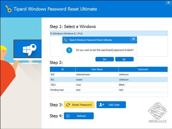 Tipard Windows Password Reset