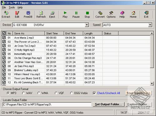 CD to MP3 Ripper