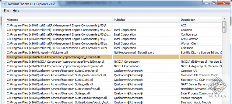NoVirusThanks DLL Explorer
