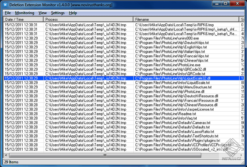 NoVirusThanks Deletion Extension Monitor
