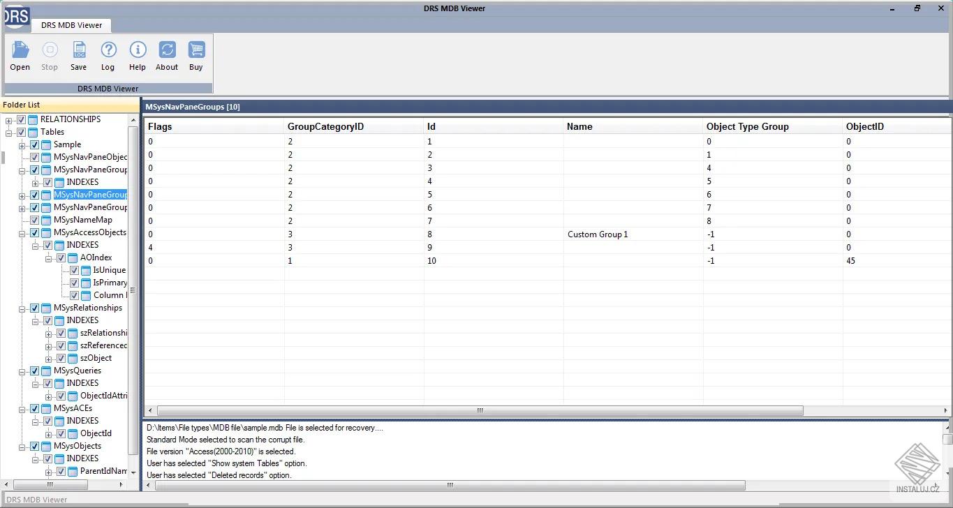 DRS MDB Viewer
