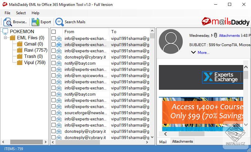 MailsDaddy EML to Office 365 Migration Tool