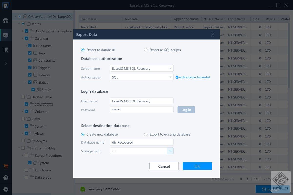EaseUS MS SQL Recovery