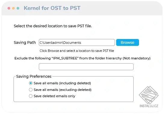Kernel for OST to PST Converter