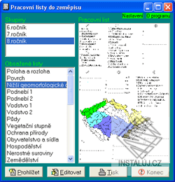 Pracovní listy do zeměpisu