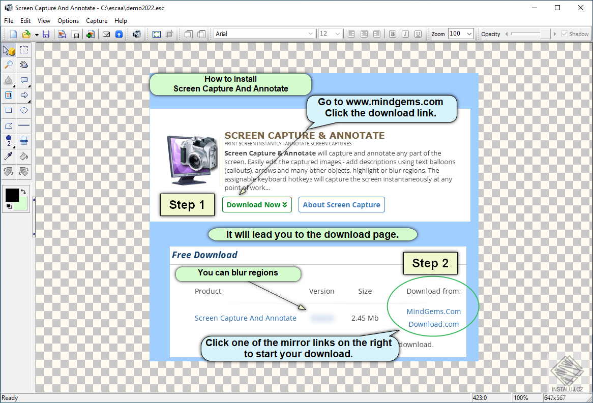 Screen Capture And Annotate