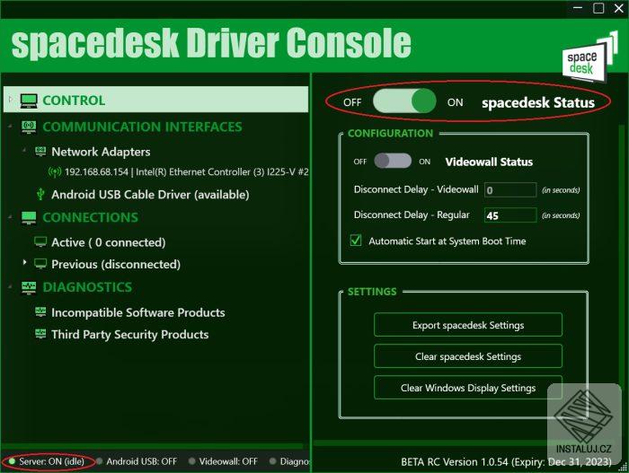 SpaceDesk server