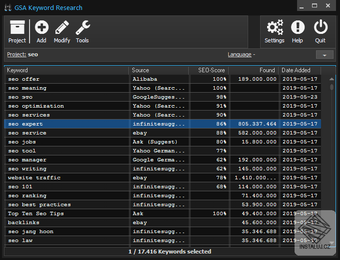 GSA Keyword Research