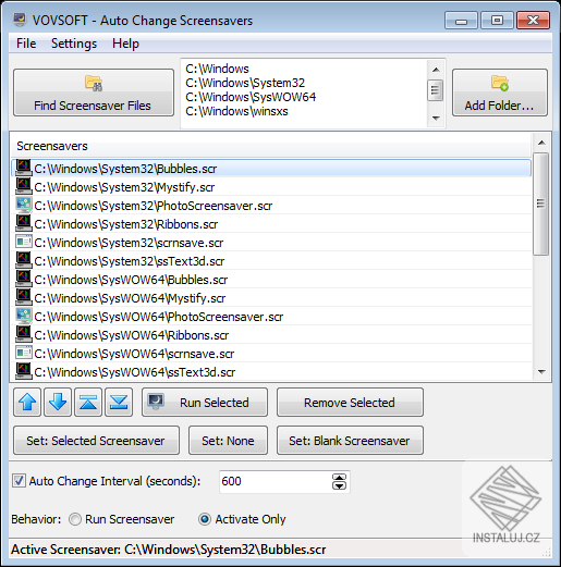 Auto Change Screensavers