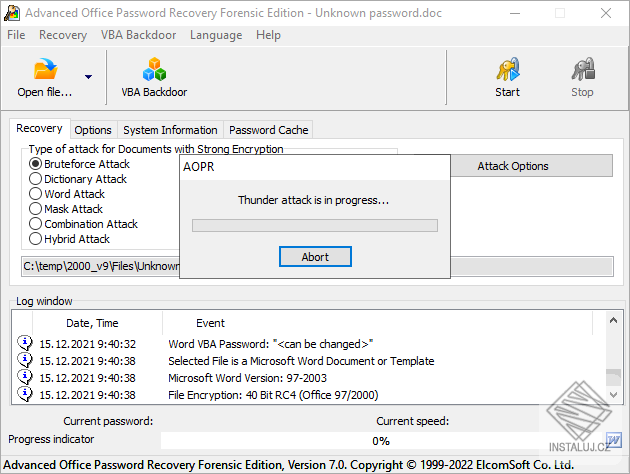 Advanced Office Password Recovery