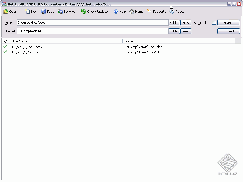 Batch DOC and DOCX Converter
