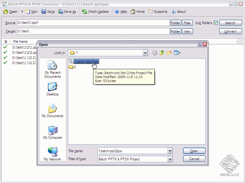 Batch PPTX and PPSX Converter