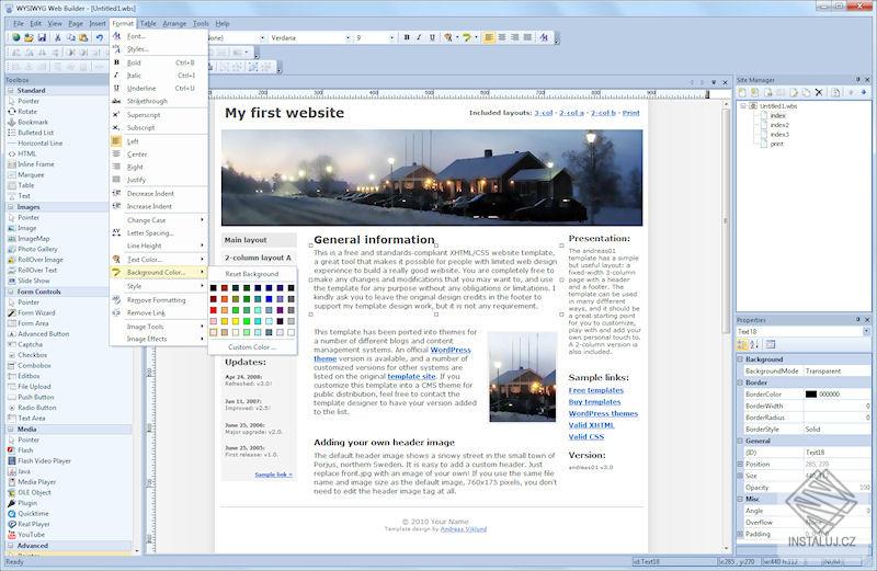 WYSIWYG Web Builder