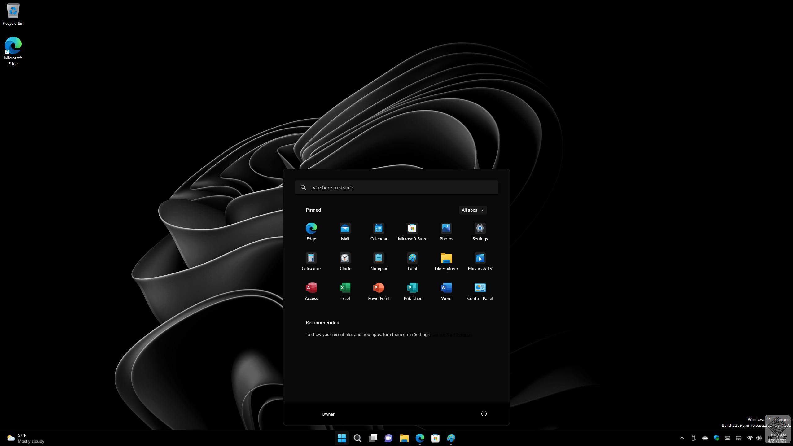 Windows 11 Taskbar Blackener