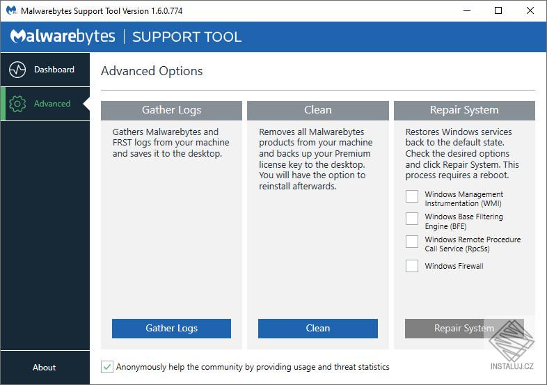 Malwarebytes Support Tool