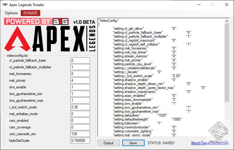 Apex Legends Tweak Tool