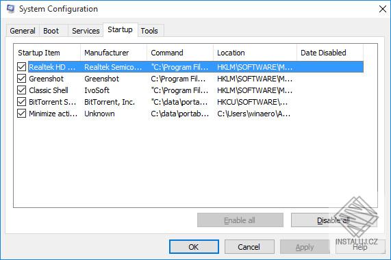 Classic Msconfig