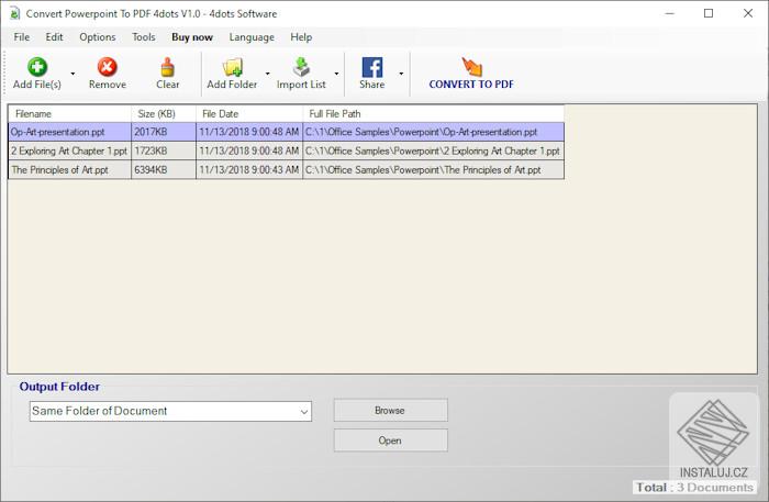 Convert Powerpoint to PDF 4dots