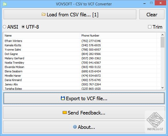CSV to VCF Converter